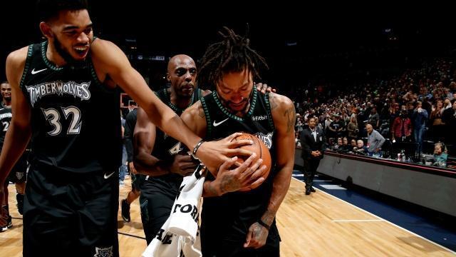  唐斯双二十数据森林狼轻取活塞保持竞争力