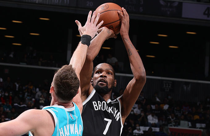  杜兰特死神模式开启篮网加时力克费城